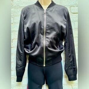 OLIVACEOUS Cropped Bomber Jacket